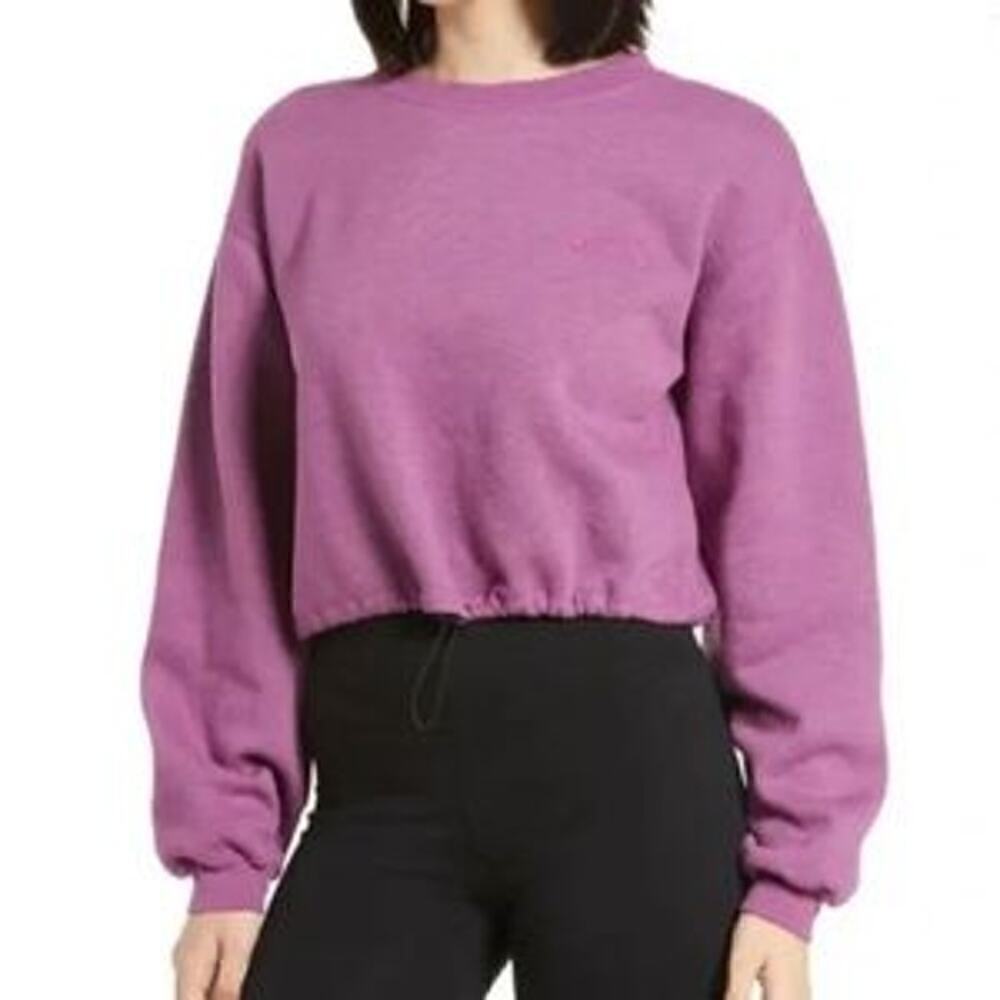 NWT BDG Urban Outfitters Bubble Hem Sweat Top in Plum S